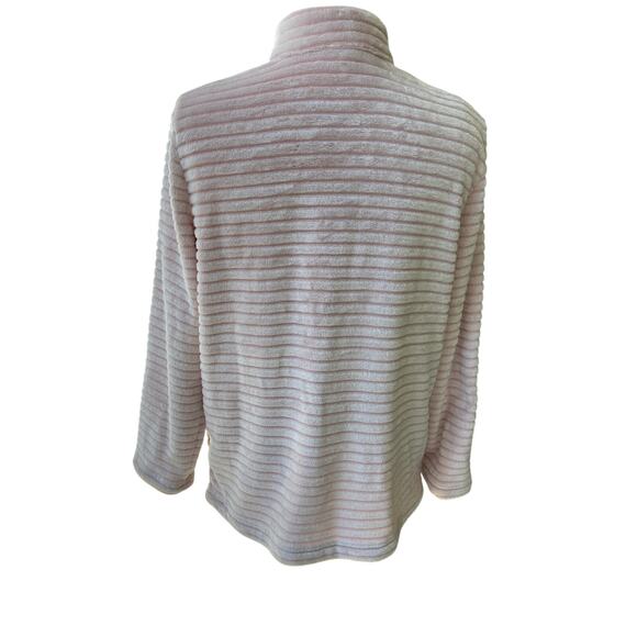 ❌❌ SOLD ❌❌ Weekends by Chico's Blush Ribbed Fuzzy Henley Sweater/Top Size 1 (M) - Picture 5 of 10